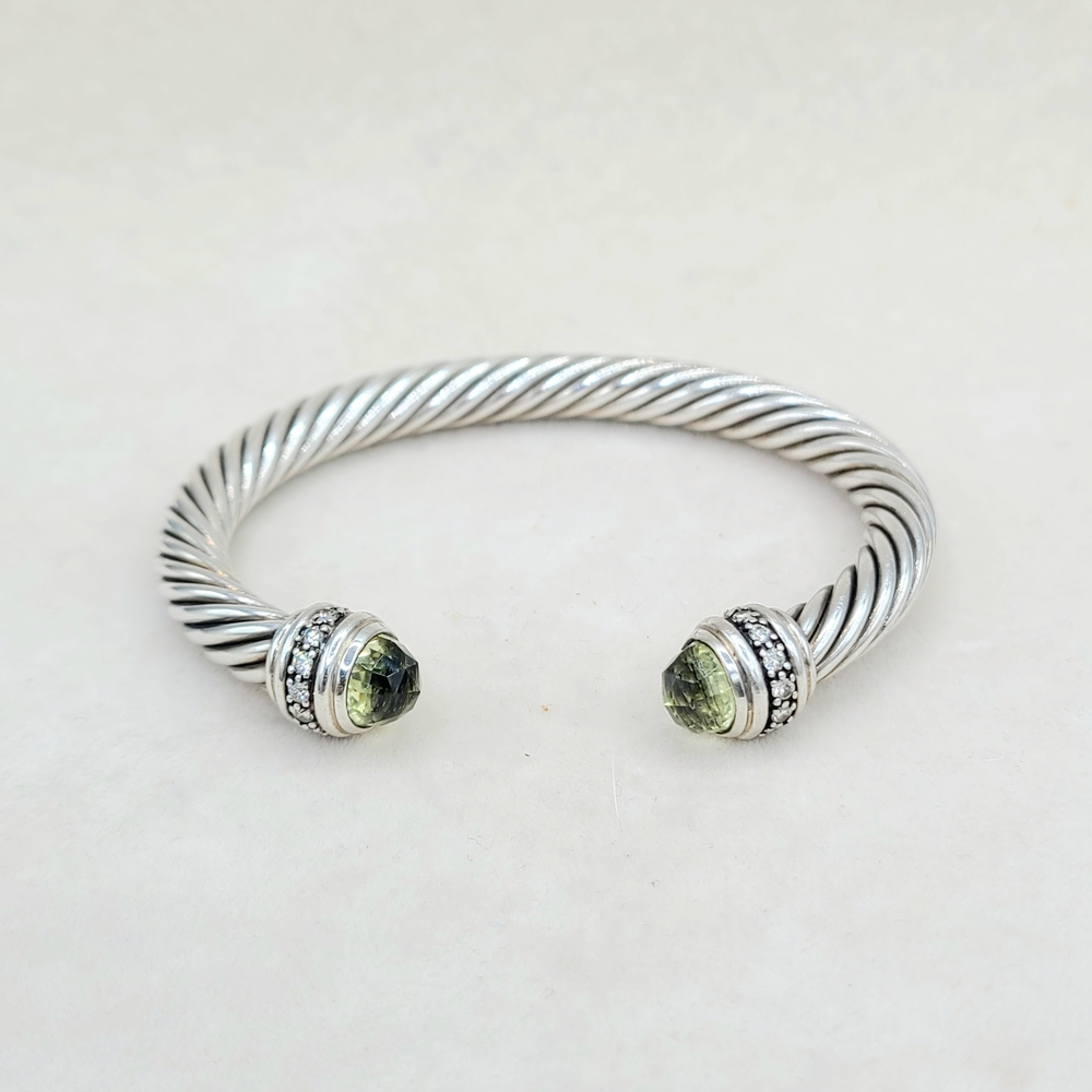 David Yurman 7mm Lemon Citrine Diamond Bracelet - Picture 2 of 13